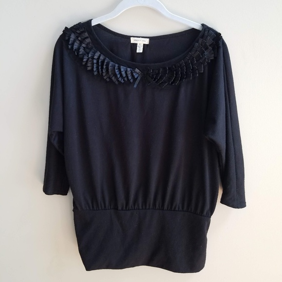 Silence and Noise Black Ribbon Top - Picture 6 of 9